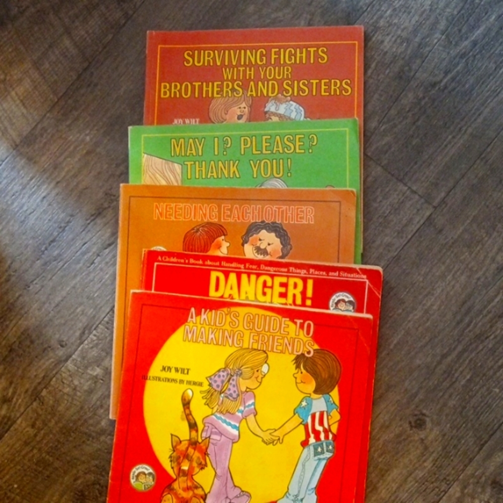 Joy Wilt childrens book set manners books ECT Vintage books 5 books